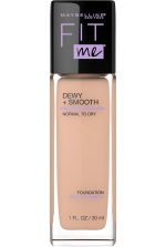 Maybelline Fit Me Dewy + Smooth Foundation Makeup, Nude Beige, 1 Count